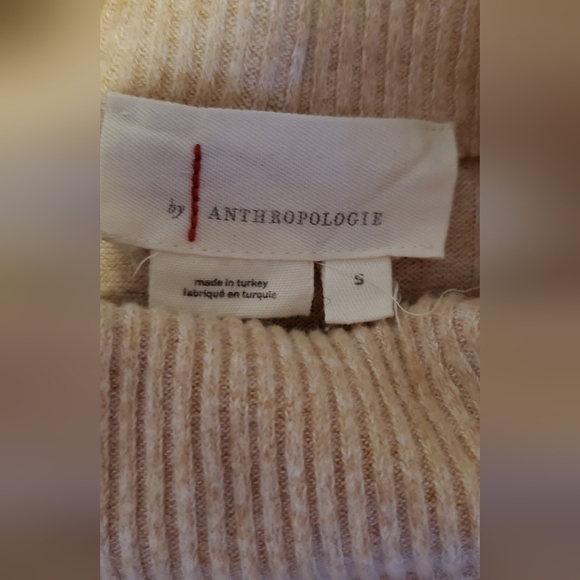 Anthropologie Lace up Maxi Turtleneck Ribbed Sleeveless Sweater Duster Sz Small - Picture 3 of 11